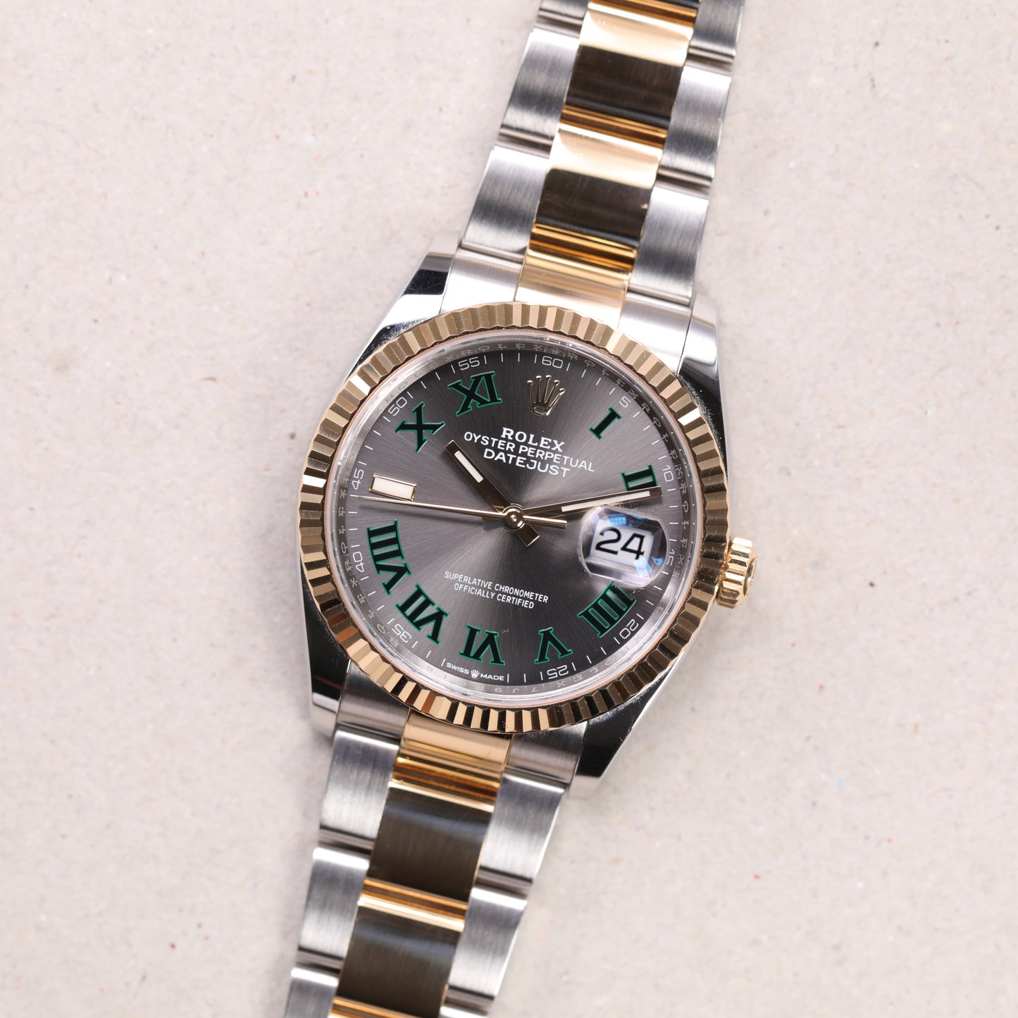 Rolex 126233  | 36 mm | 2023 | Cadran Wimbledon | Boite & Papiers | Acier