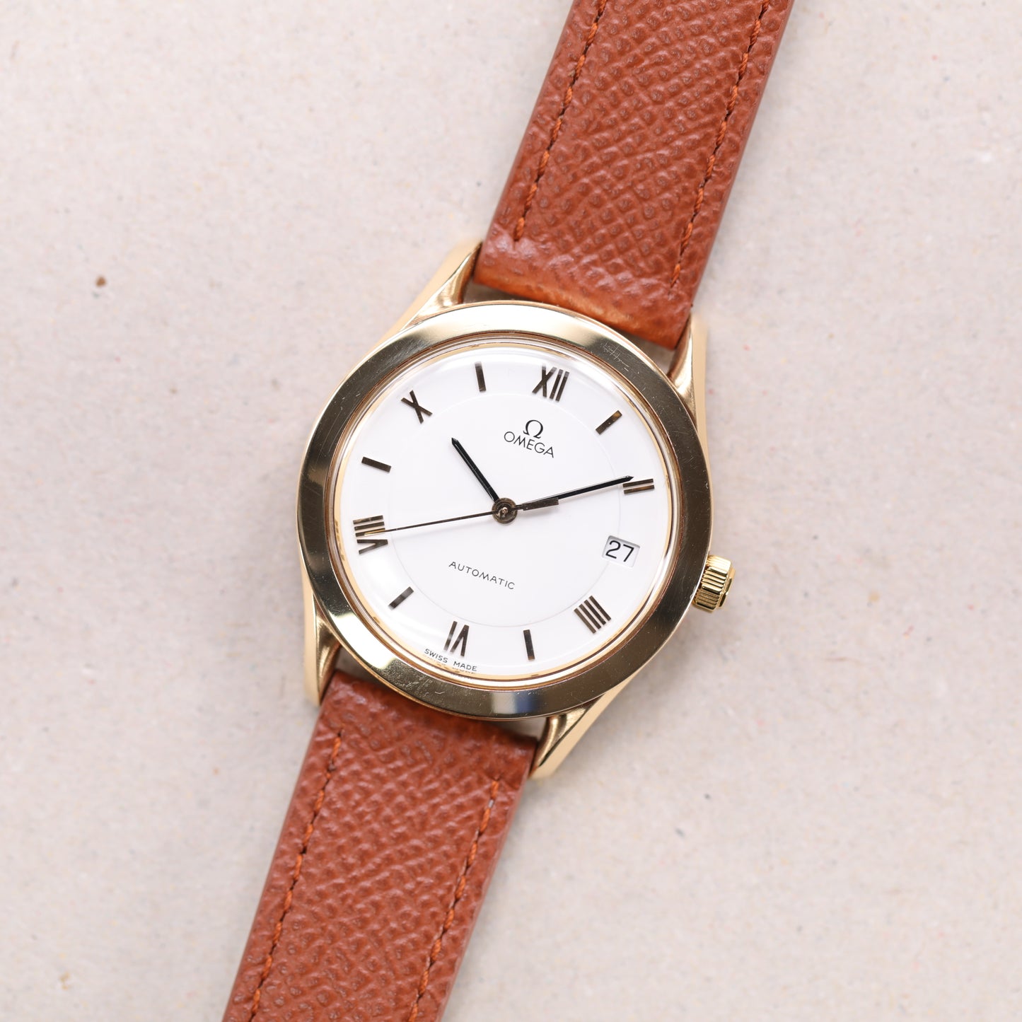 Omega Speedmaster | 1660.285 | 35 mm | 1991 | Cadran blanc | Boite & Papiers | Or jaune