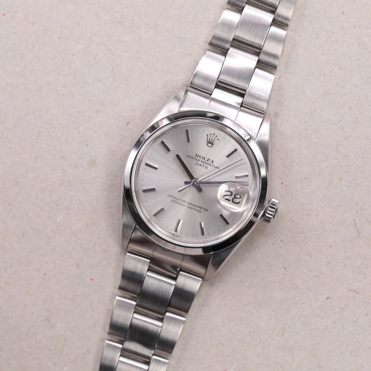Rolex 1500 | 34 mm | 1969 | Cadran argent "No Lume" | Acier