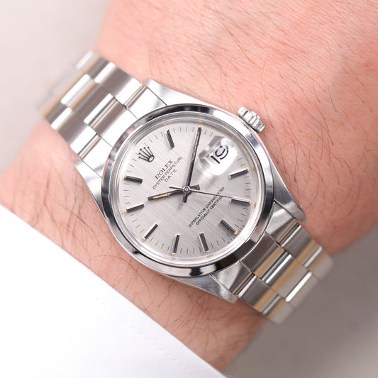 Rolex 1500 | 34 mm | 1974 | Cadran argent lin | Acier