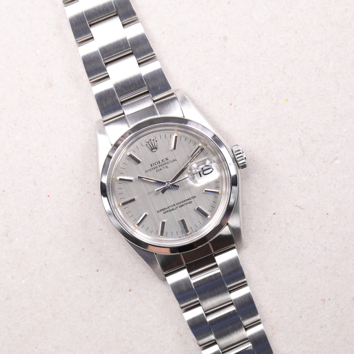 Rolex 1500 | 34 mm | 1974 | Cadran argent lin | Acier