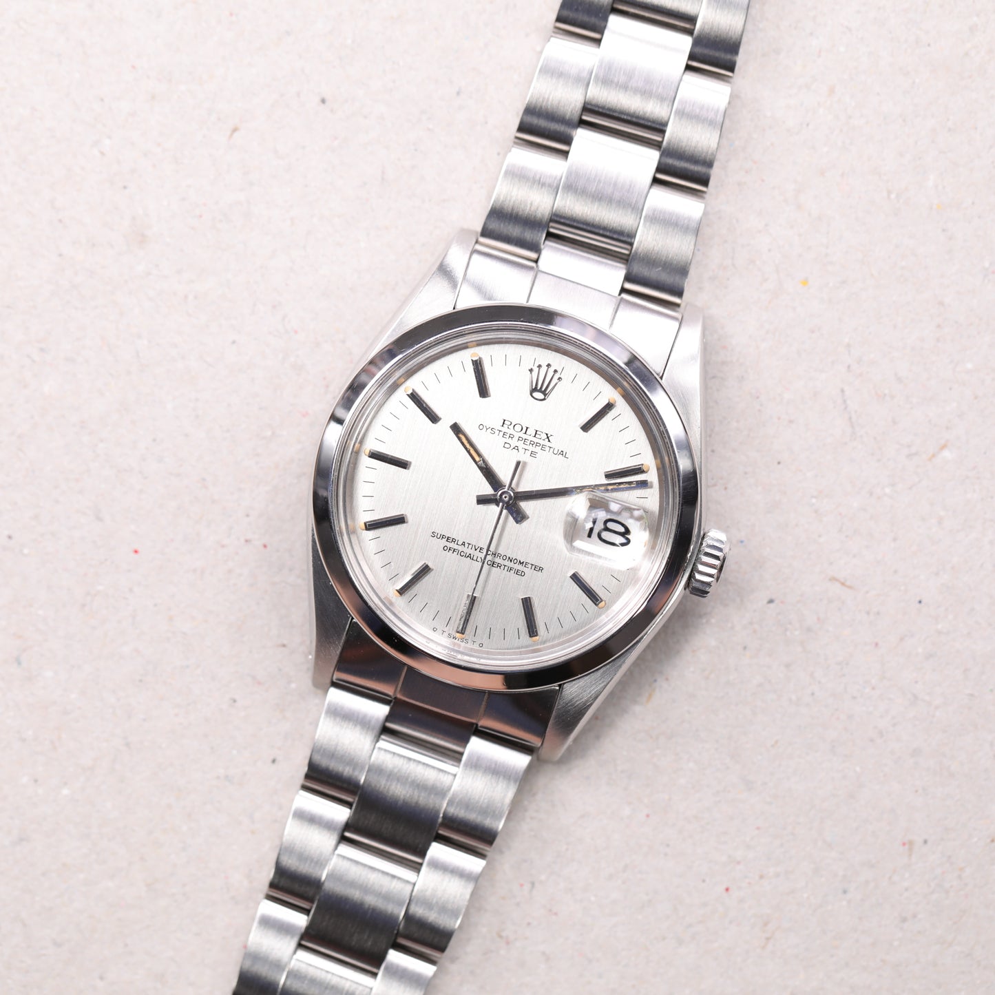 Rolex 1500 | 34 mm | 1974 | Cadran argent lin | Acier