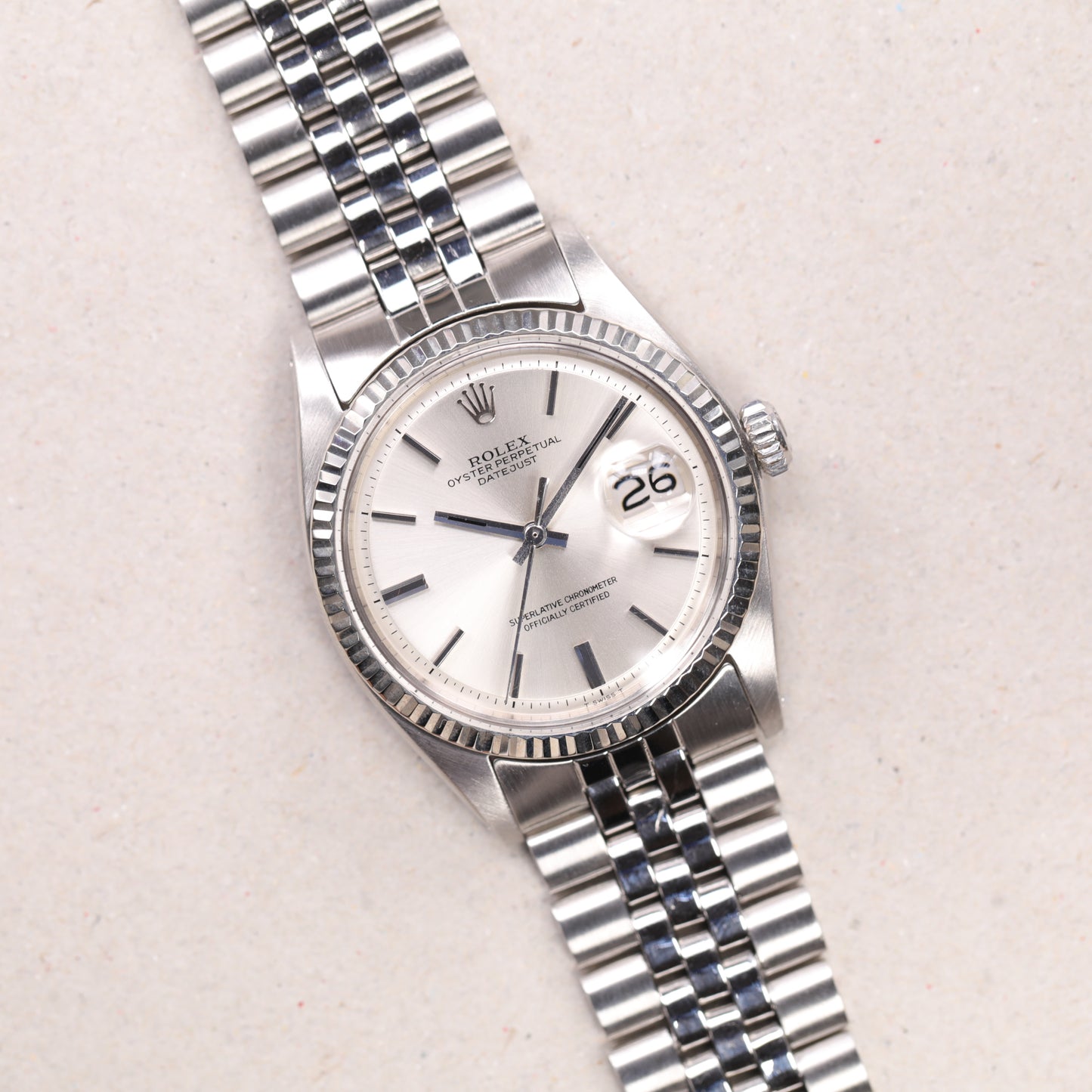 Rolex 1601 | 36 mm | 1972 | Cadran argent | Acier