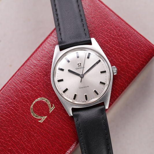 Omega 135.041 | 34mm | 1968 | Cadran argent | Écrin Omega | Acier