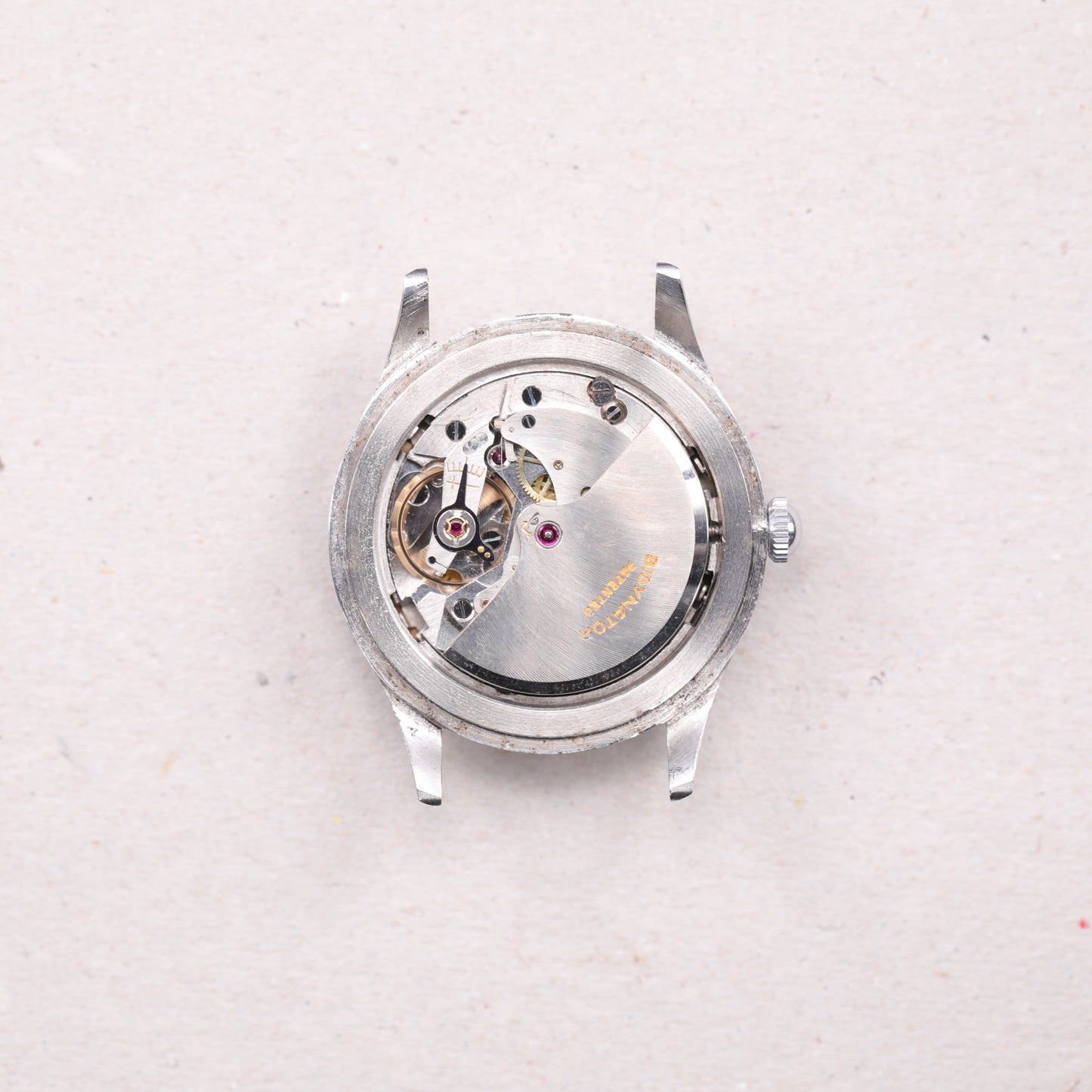 Leonidas Triple Date Moon Phase | 35 mm | CIRCA 1950 | Acier