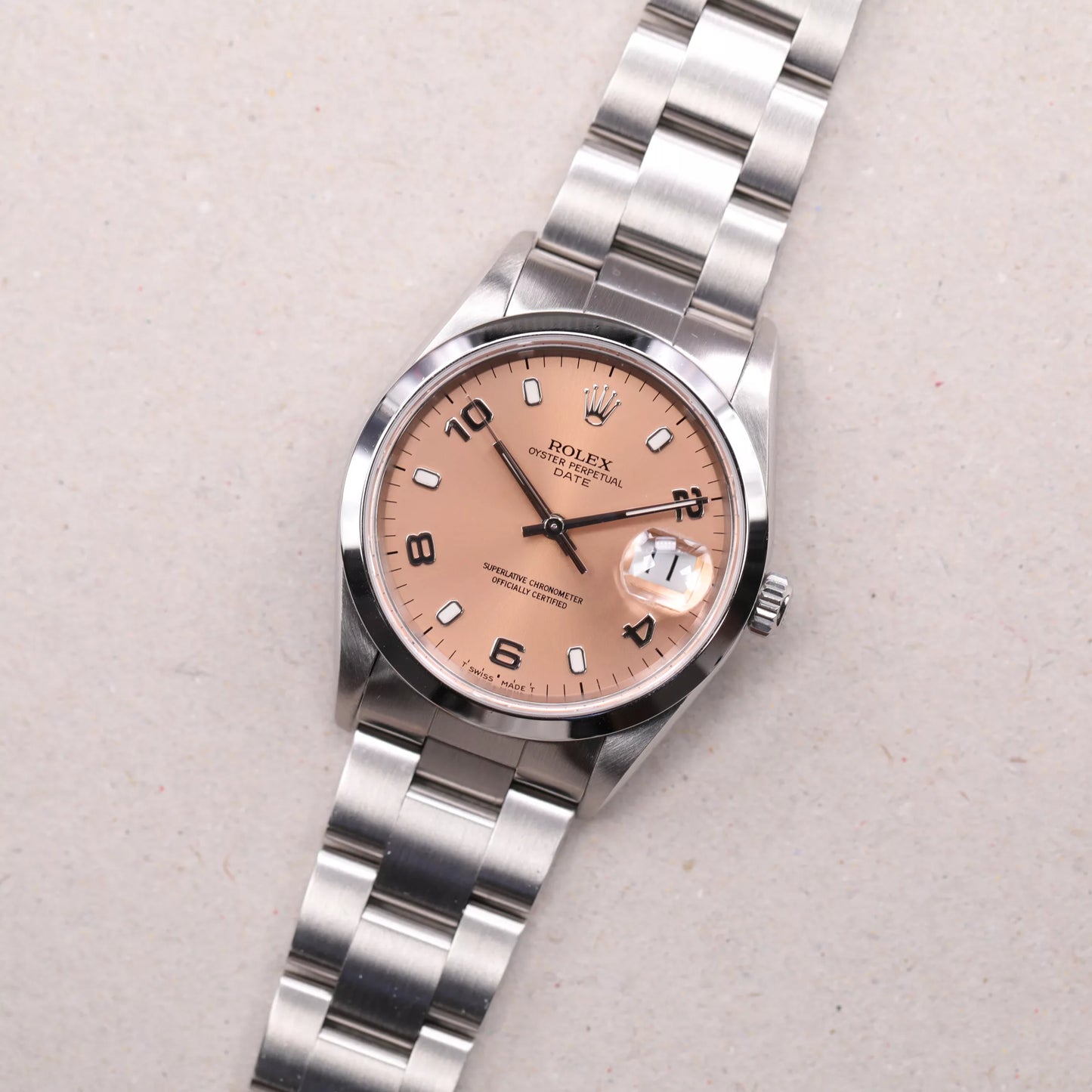 Rolex 15200 | 34 mm | 1998 | Cadran rose | Acier