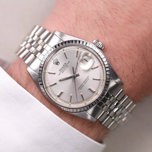 Rolex 1603 | 36 mm | 1973 | Cadran argent | Écrin Rolex | Acier