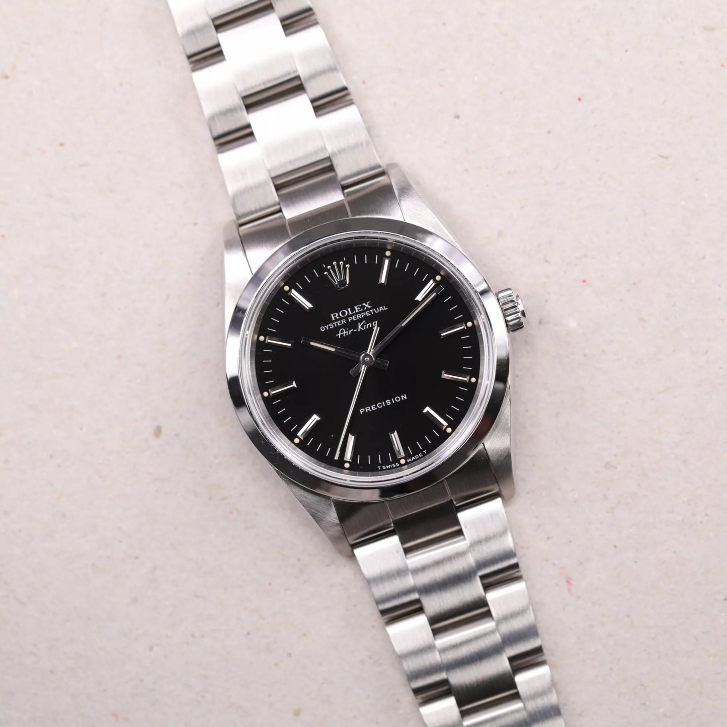 Rolex 14000 | 34 mm | 1990 | Cadran noir | Acier