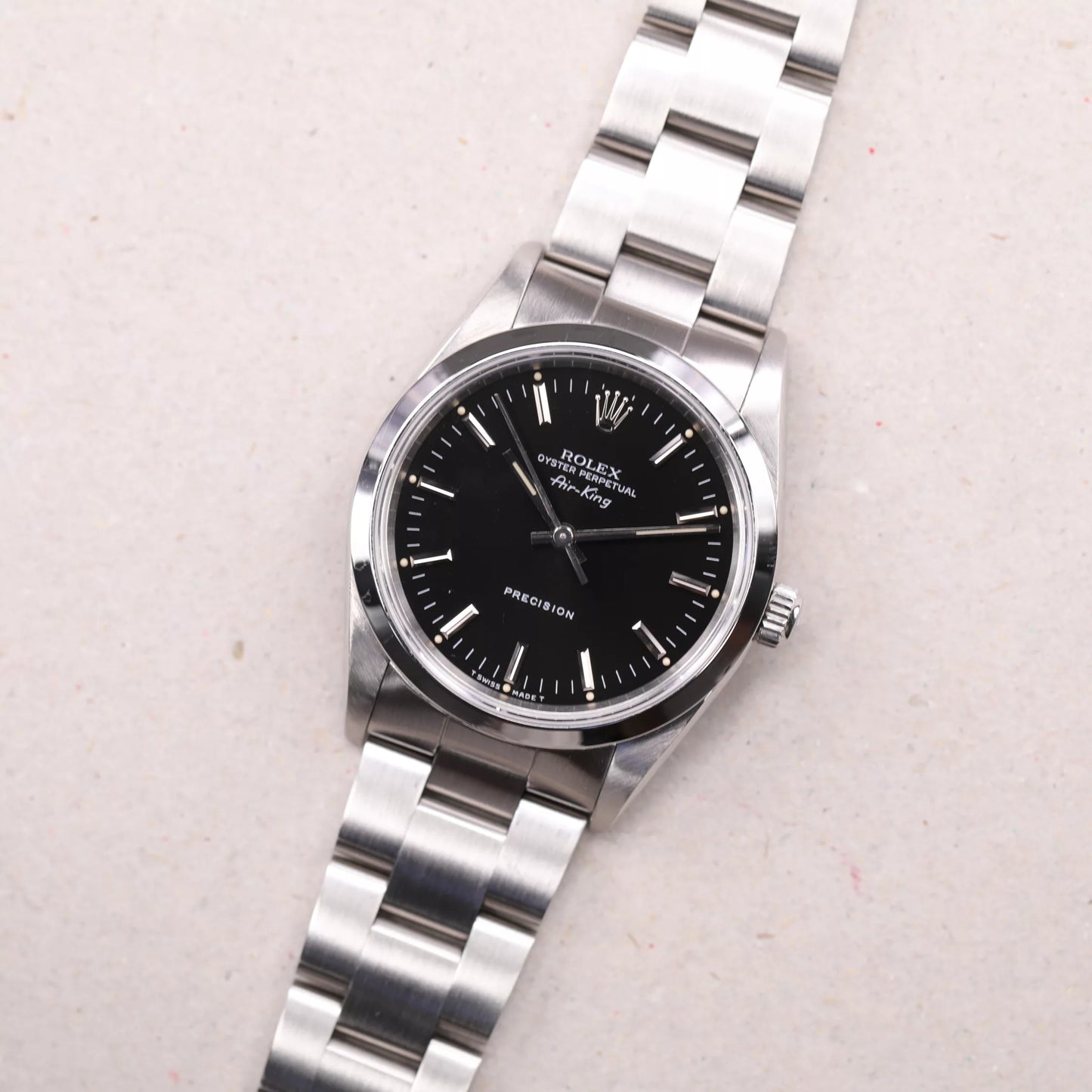 Rolex 14000 | 34 mm | 1990 | Cadran noir | Acier