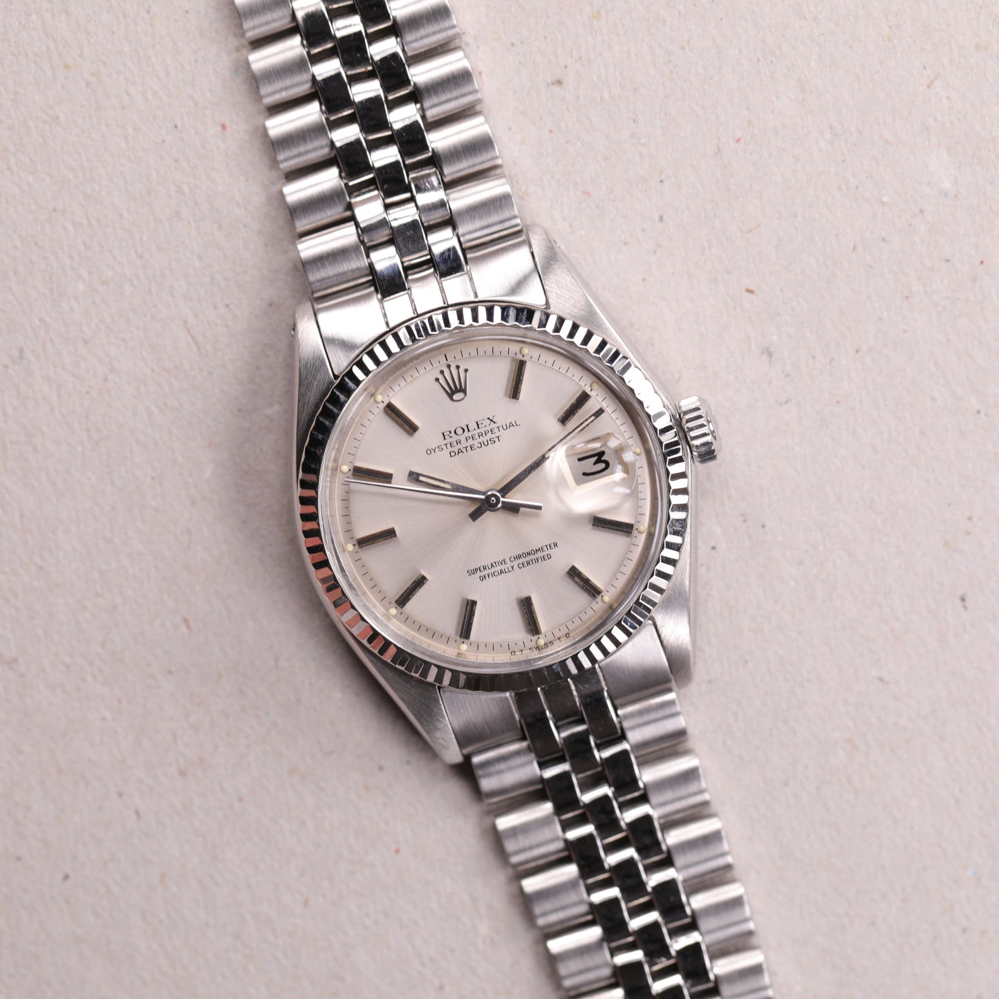 Rolex 1601 | 36 mm | 1973 | Cadran SIGMA argent | Acier