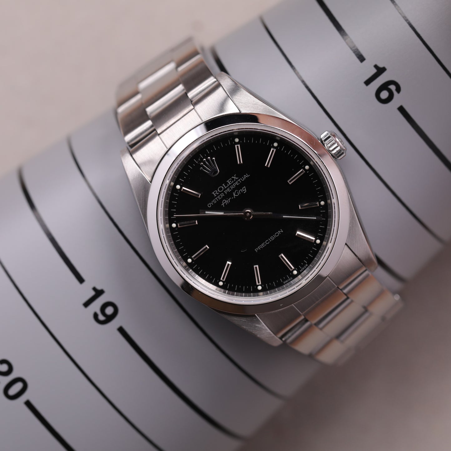 Rolex 14000 | 34 mm | 1998 | Cadran noir | Acier