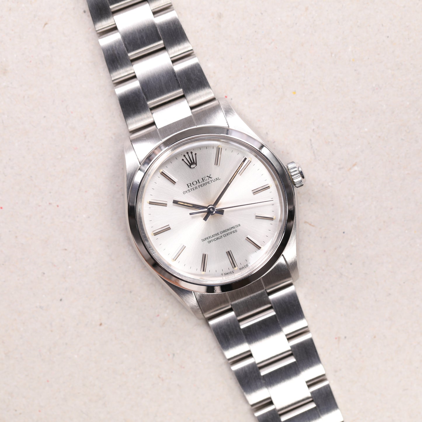 Rolex 1002 | 34 mm | 1986 | Cadran argent | Acier