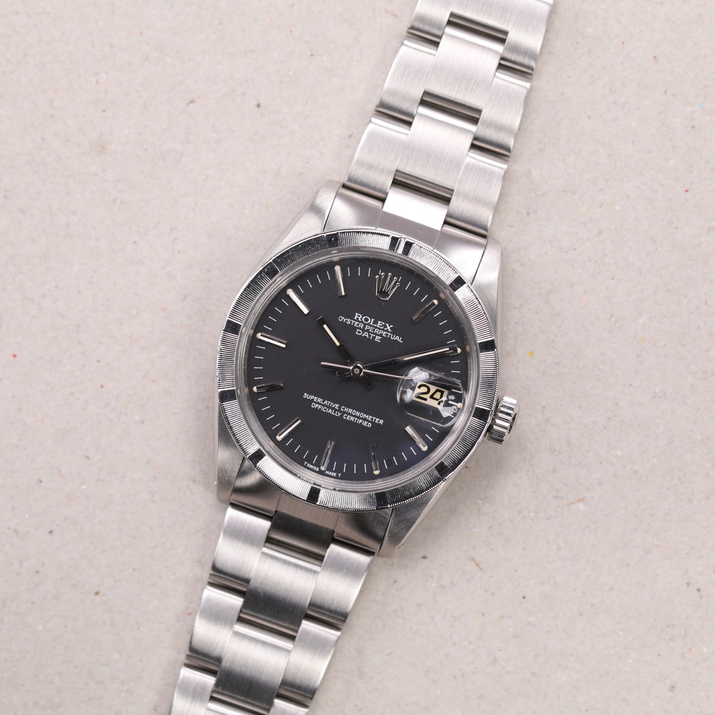 Rolex 1501 | 34 mm | 1964 | Cadran noir | Acier