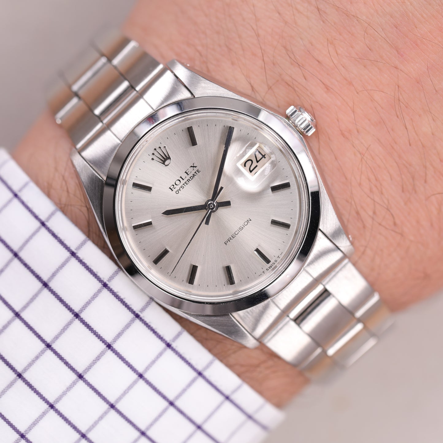 Rolex 6694 | 34 mm | 1970 | Cadran argent No Lume | Acier