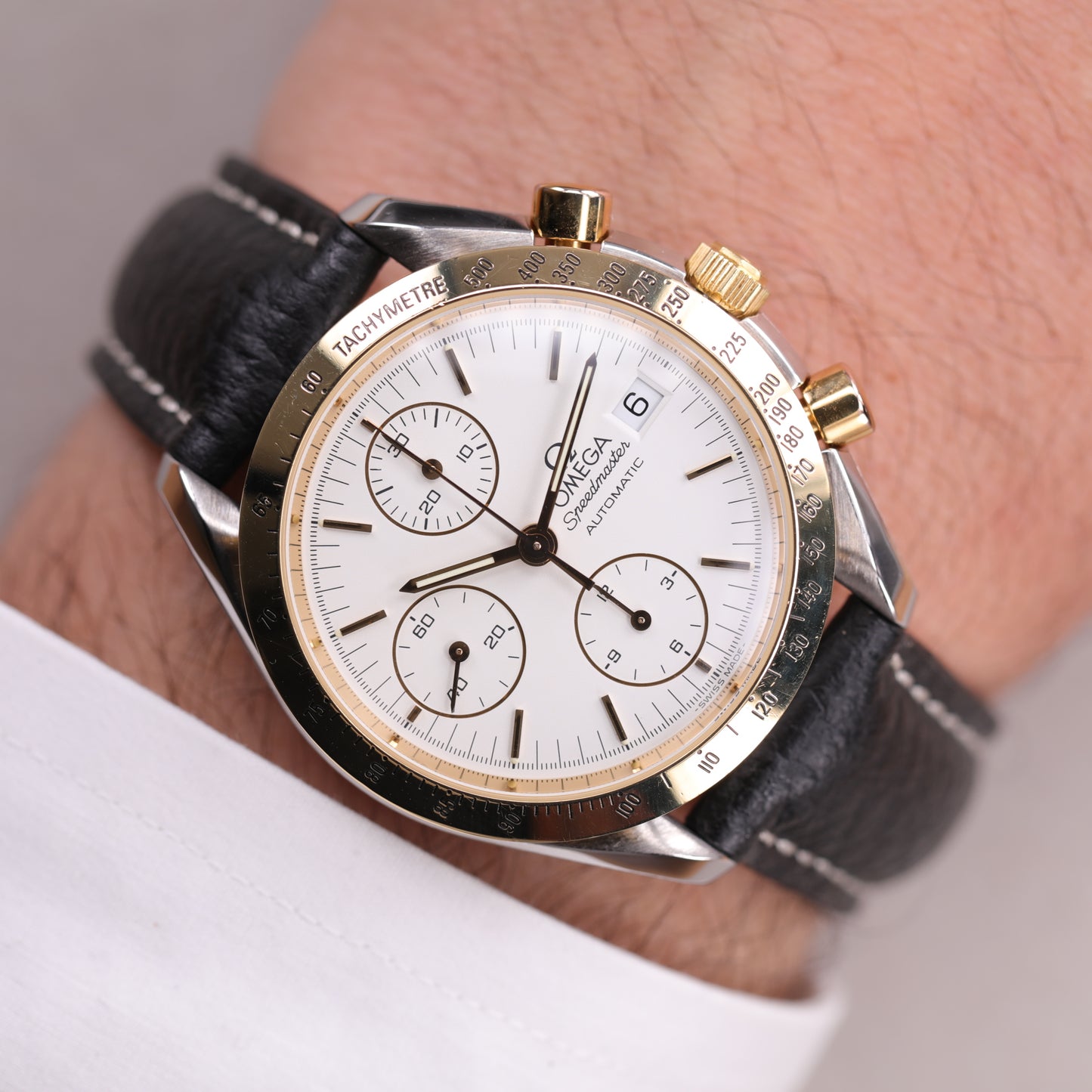 Omega Speedmaster | 175 0043 | 39 mm | 1997 | Garantie Omega | Or Acier
