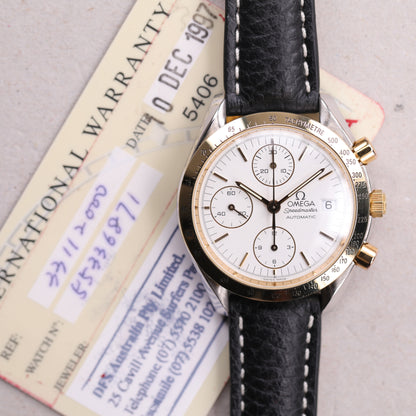 Omega Speedmaster | 175 0043 | 39 mm | 1997 | Garantie Omega | Or Acier