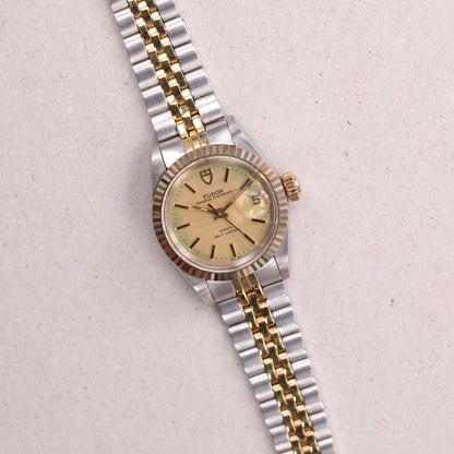 Tudor 92413 | 26 mm | 1988 | Cadran champagne | Garantie d'origine Tudor | Or / Acier