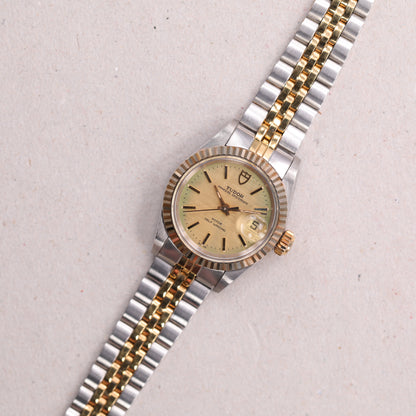 Tudor 92413 | 26 mm | 1988 | Cadran champagne | Garantie d'origine Tudor | Or / Acier