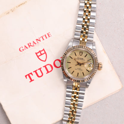 Tudor 92413 | 26 mm | 1988 | Cadran champagne | Garantie d'origine Tudor | Or / Acier