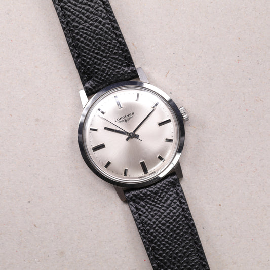 Longines 7841 1 | 35 mm | CIRCA 1960 | Cadran argent | Acier / Cuir
