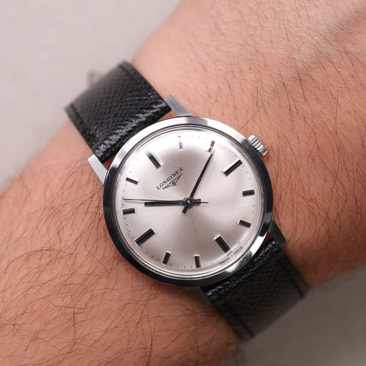 Longines 7841 1 | 35 mm | CIRCA 1960 | Cadran argent | Acier / Cuir