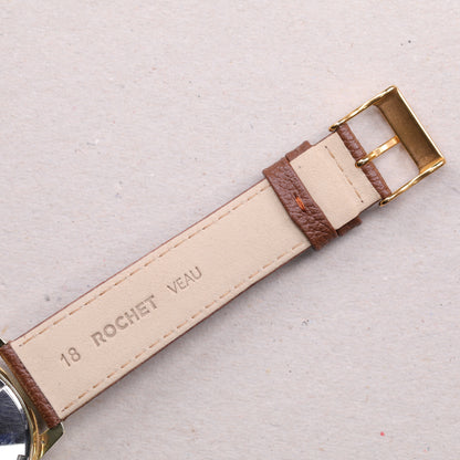 Girard Perregaux Gyromatic 461-379 | 34 mm | CIRCA 1970 | Cadran doré | Plaqué or