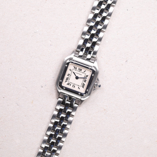 Cartier Panthere 1320 | 22 mm | CIRCA 1990 | Cadran blanc | Acier