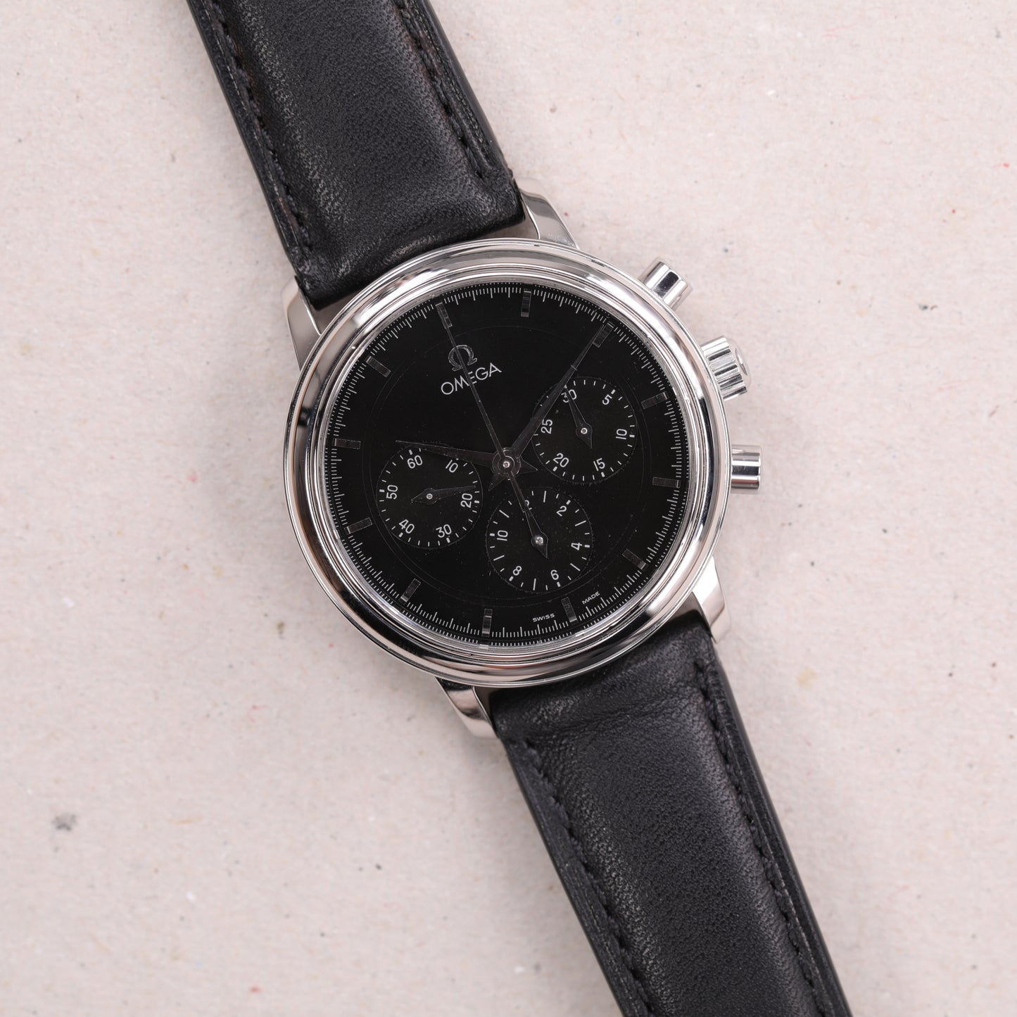 Omega de Ville Prestige 145.0050 | 36 mm | 1985 | Cadran noir | Acier