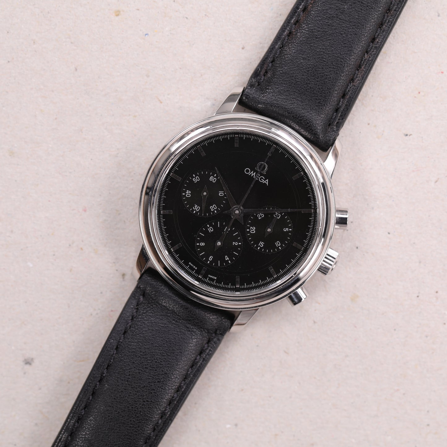 Omega de Ville Prestige 145.0050 | 36 mm | 1985 | Cadran noir | Acier