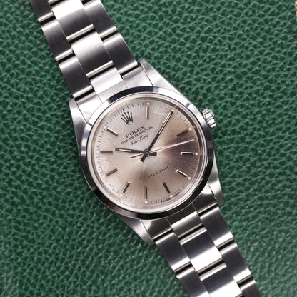 Rolex 14000 | 34mm | 1998 | Cadran Patiné | Écrin Rolex | Acier