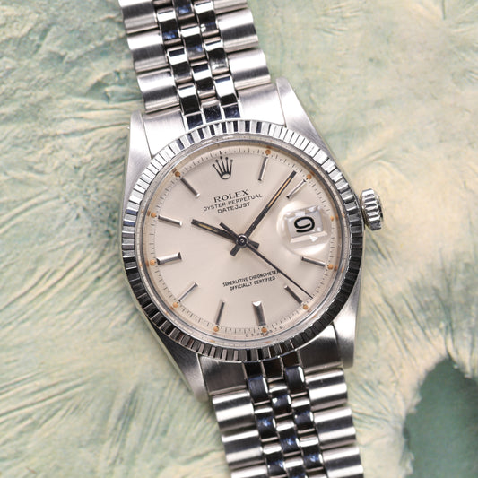 Rolex 1603 | 36 mm | 1974 | Cadran argent | Acier