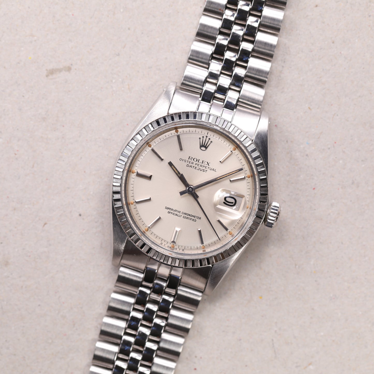 Rolex 1603 | 36 mm | 1974 | Cadran argent | Acier