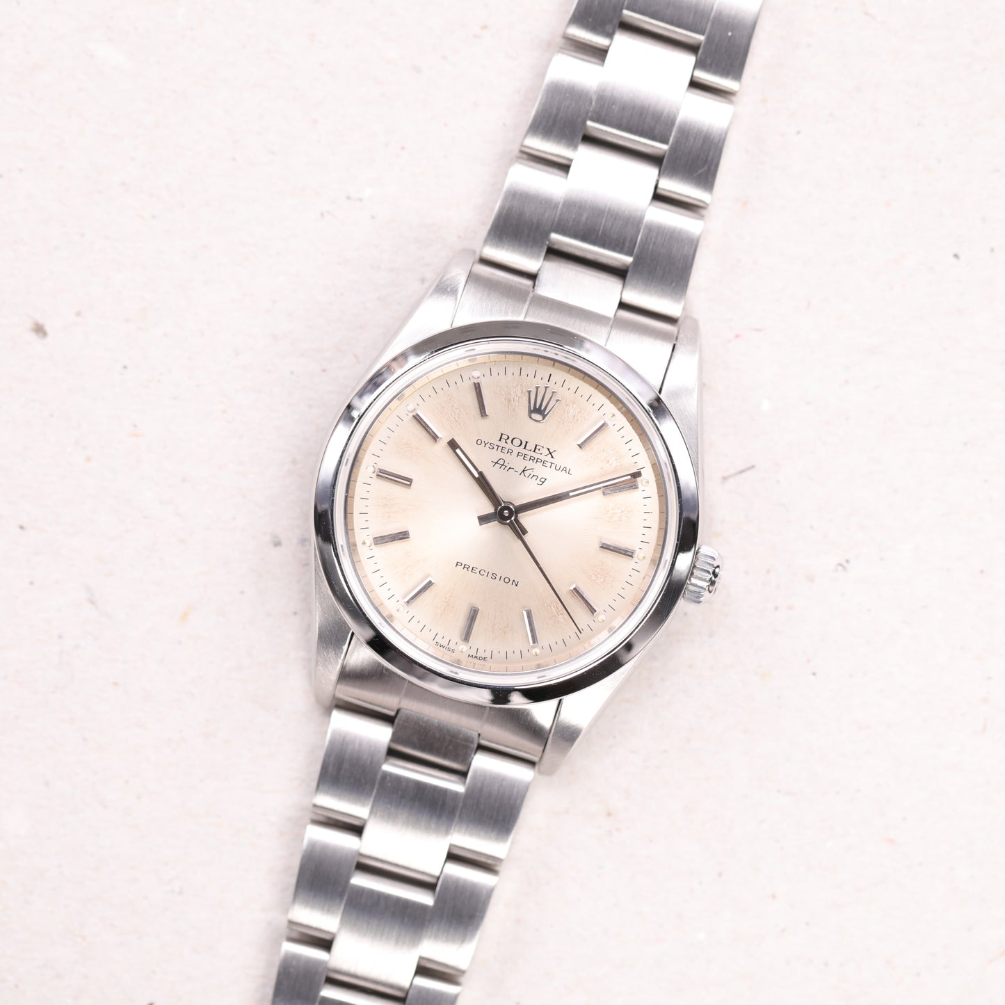 Rolex 14000 | 34mm | 1998 | Cadran argent | Acier