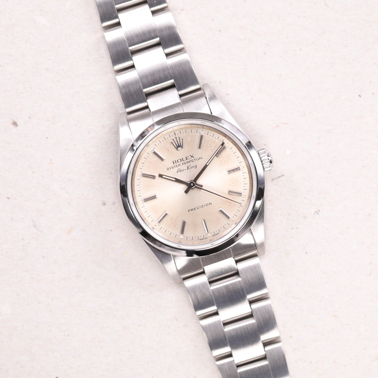Rolex 14000 | 34mm | 1998 | Cadran argent | Acier
