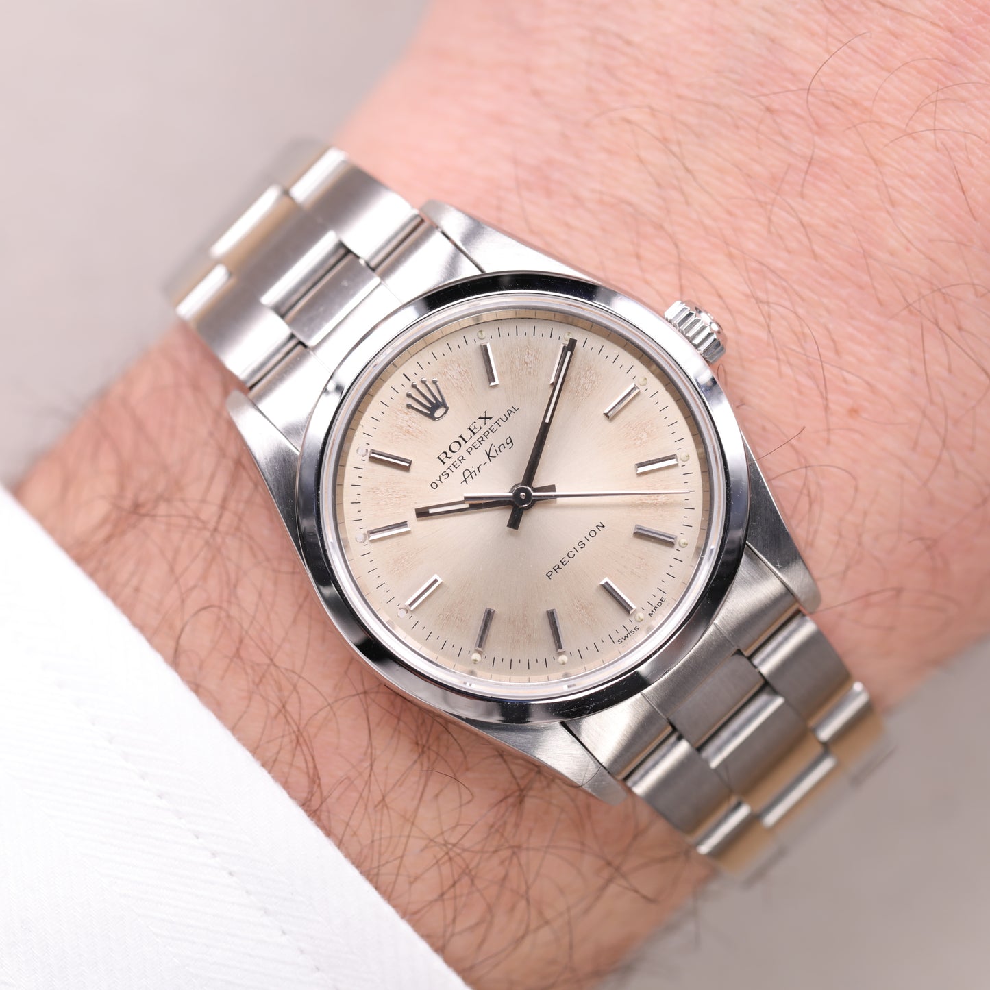 Rolex 14000 | 34mm | 1998 | Cadran argent | Acier