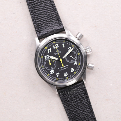 Omega 52905007 | 38 mm | 1998 | Cadran noir | Boite & Papiers | Acier