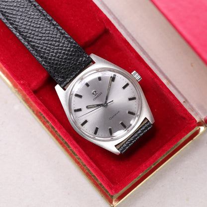 Omega Genève 135.041 | 34mm | 1969 | Cadran argent | Écrin Omega | Acier