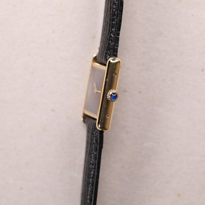 Cartier Must | 20*28mm | CIRCA 1980 | Cadran marron | Vermeil