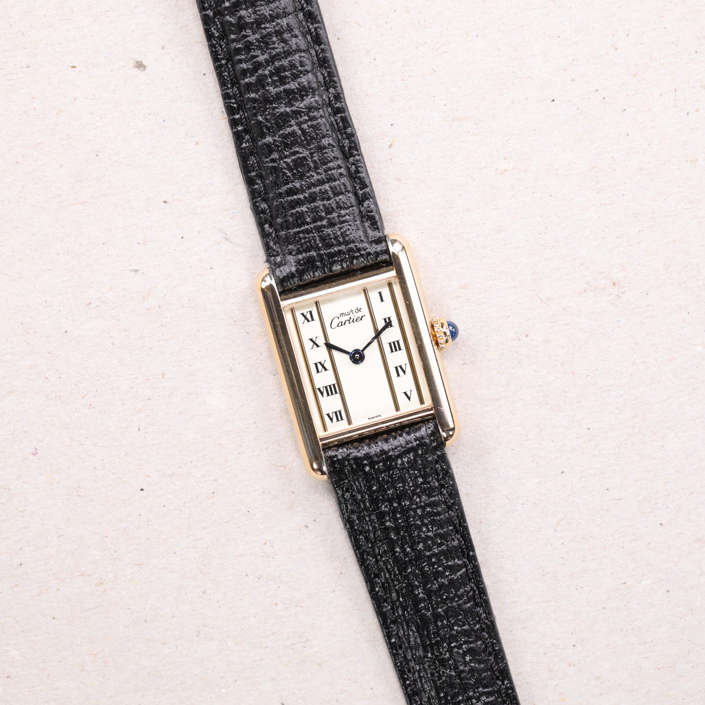 Cartier Must | 20*28mm | CIRCA 1990 | Cadran beige | Vermeil