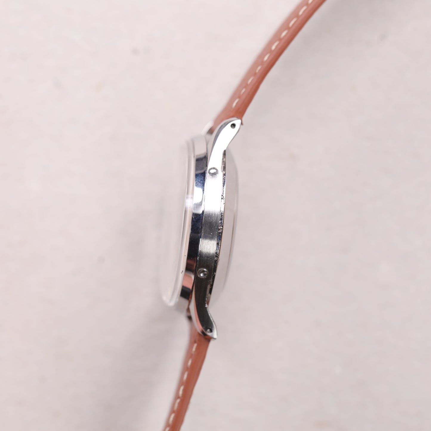 Leonidas Triple Date Moon Phase | 35 mm | CIRCA 1950 | Acier