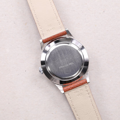 Leonidas Triple Date Moon Phase | 35 mm | CIRCA 1950 | Acier