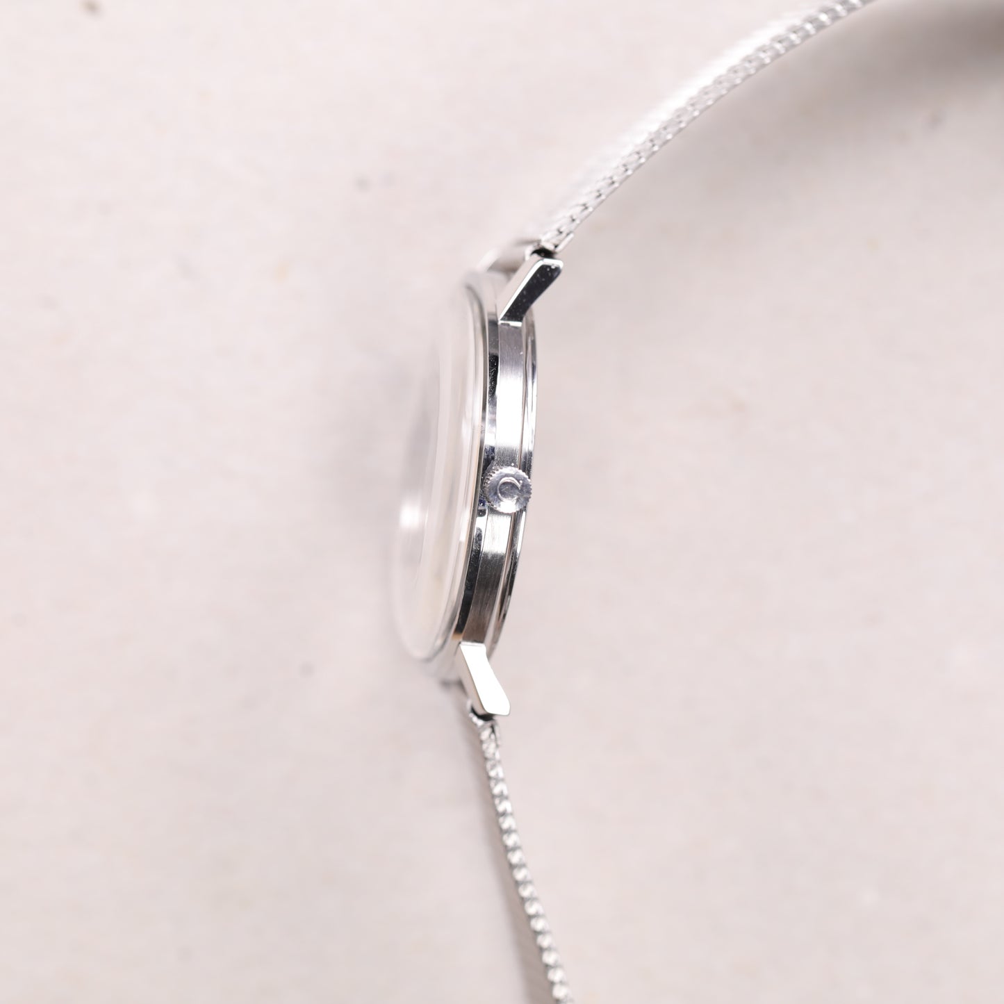 Omega 165.008 | 34,5 mm | 1968 | Cadran texturé Lin | Écrin Omega | Acier