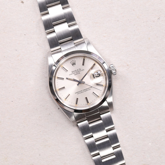Rolex 1500 | 34 mm | 1981 | Cadran argent | Acier