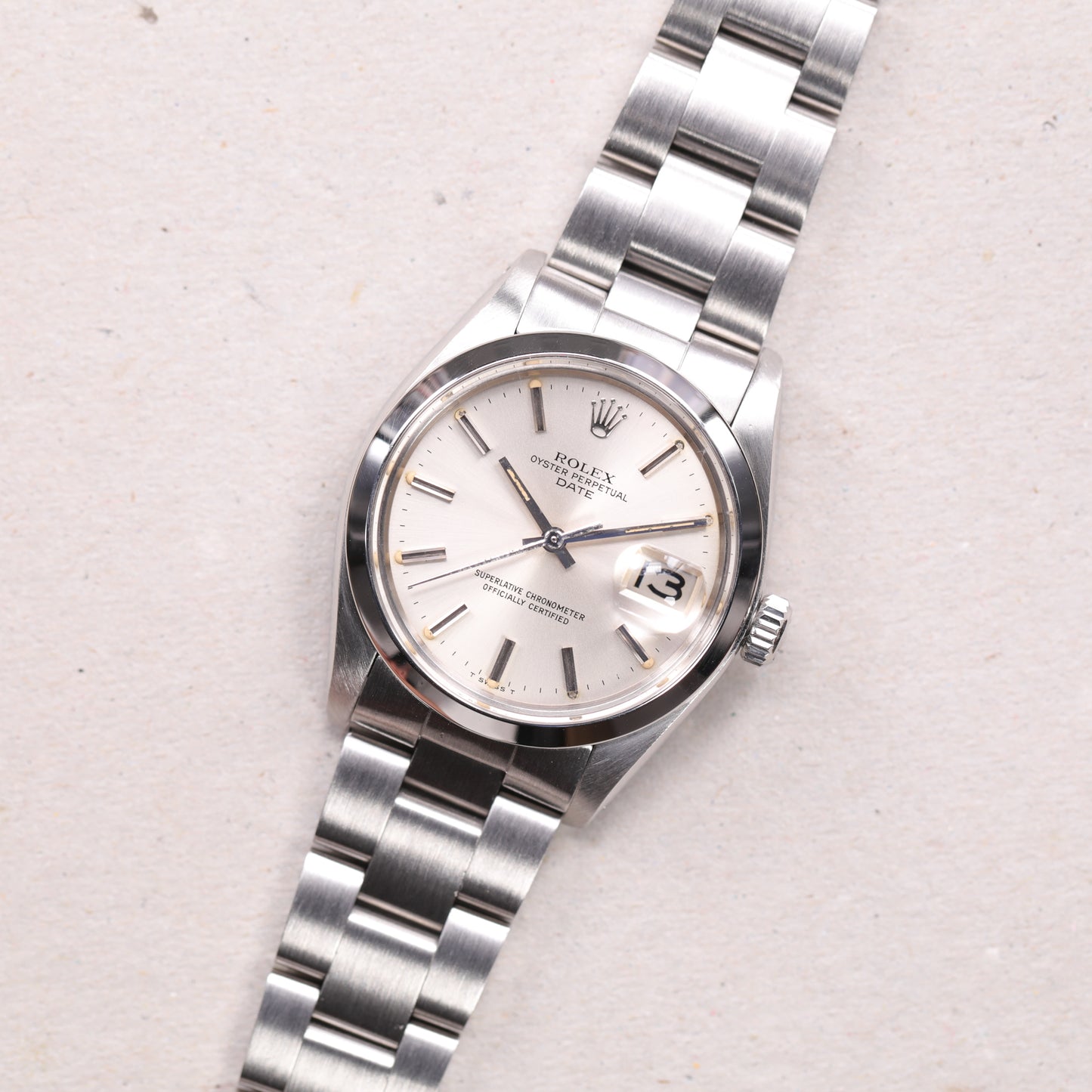 Rolex 1500 | 34 mm | 1981 | Cadran argent | Acier