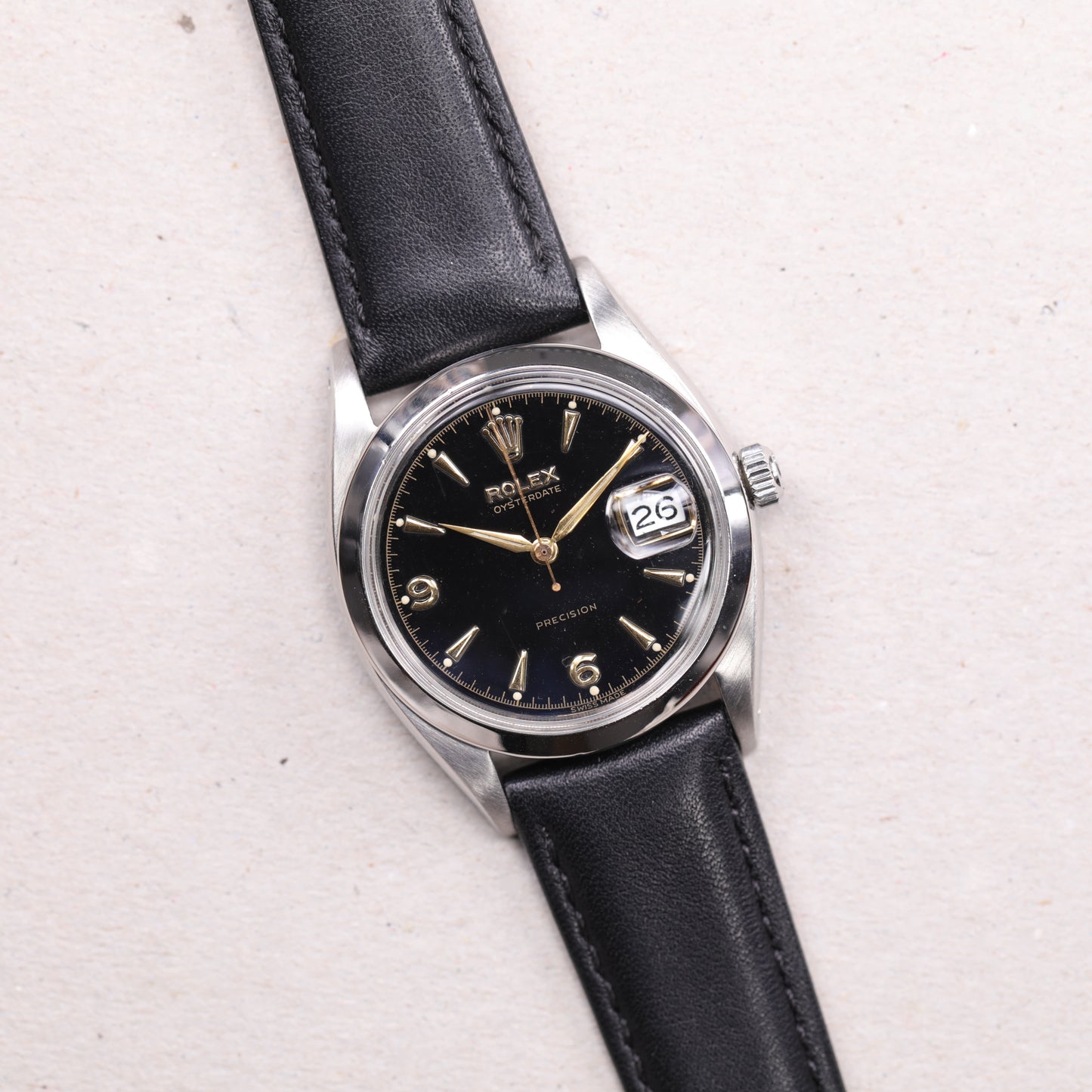 Rolex 6494 | 34 mm | 1956 | Cadran noir | Acier