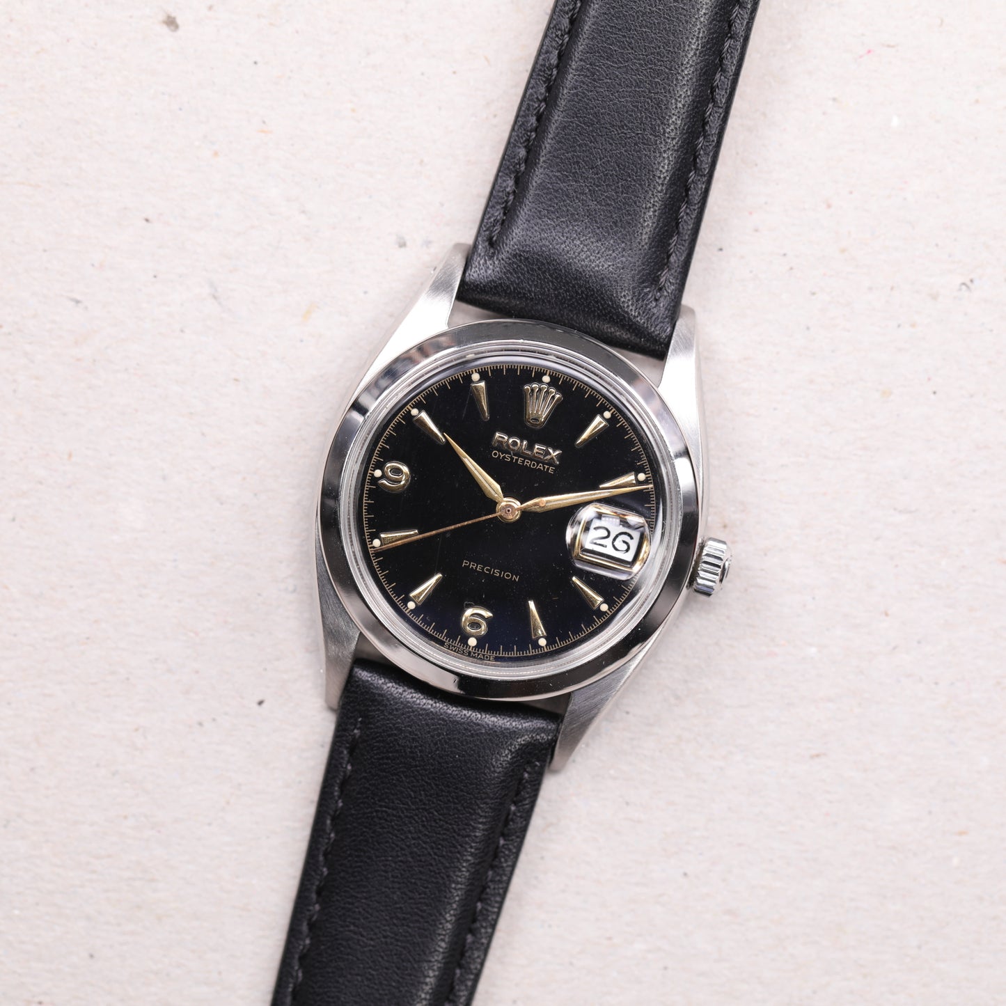 Rolex 6494 | 34 mm | 1956 | Cadran noir | Acier