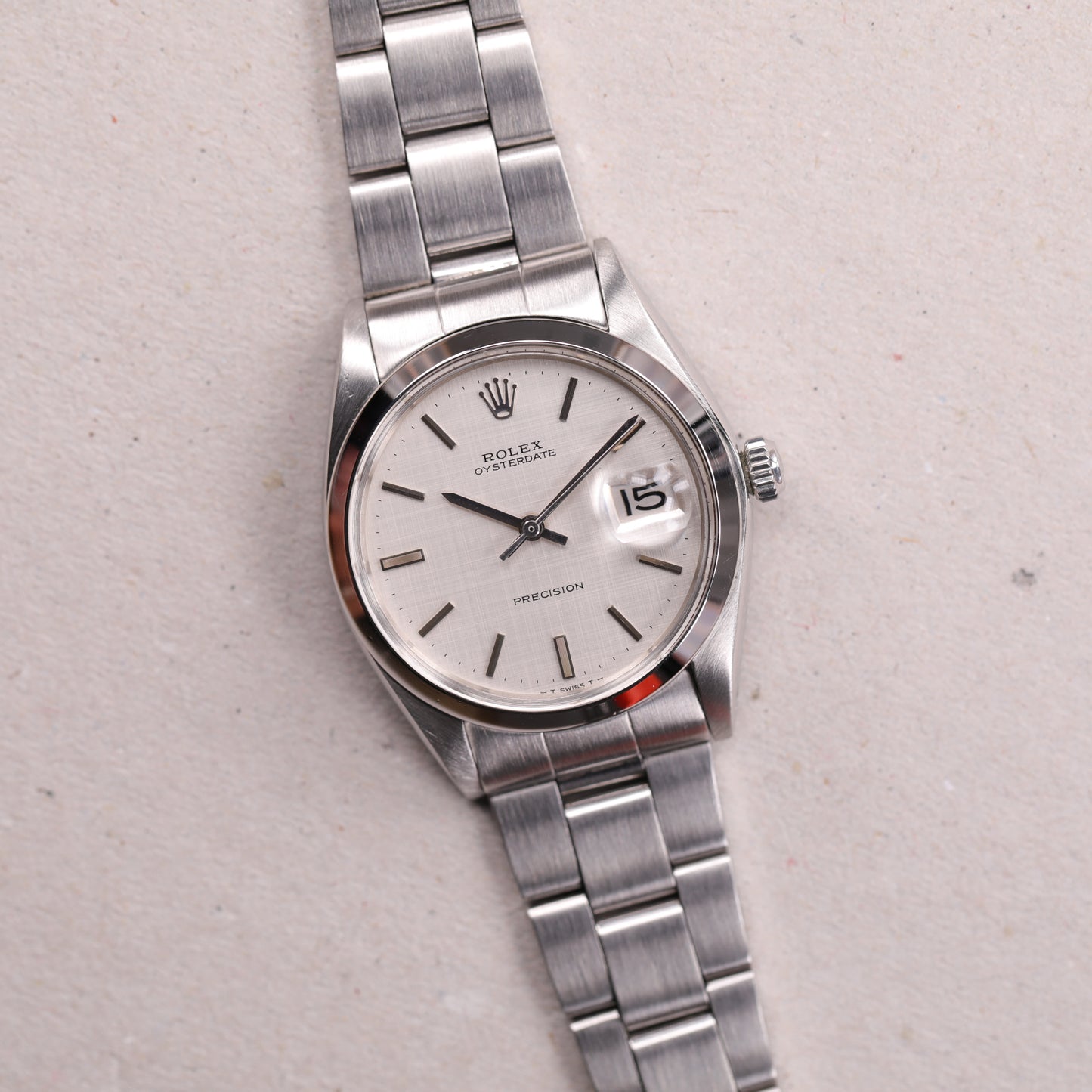 Rolex 6694 | 34mm | 1972 | Cadran argent | Boite & Papiers | Acier