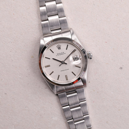 Rolex 6694 | 34mm | 1972 | Cadran argent | Boite & Papiers | Acier
