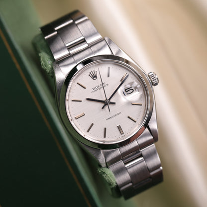 Rolex 6694 | 34mm | 1972 | Cadran argent | Boite & Papiers | Acier