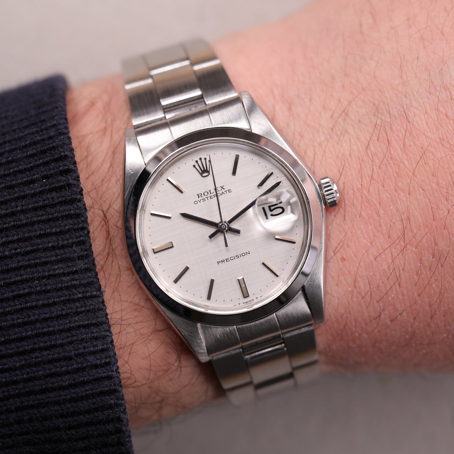 Rolex 6694 | 34mm | 1972 | Cadran argent | Boite & Papiers | Acier